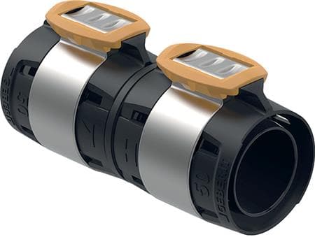Geberit FlowFit kobling 50 mm, sort PPSU