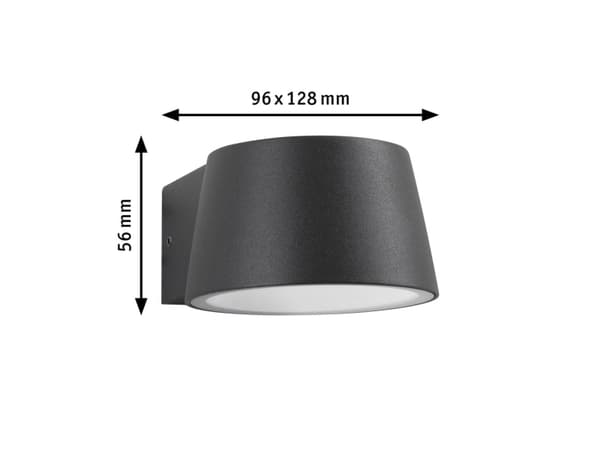 Paulmann Capea 2200K Wand 94713 Ulkouima seinävalaistus LED (RGB) 6 W Musta