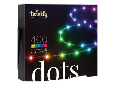 Twinkly Dots - Stringlys - LED - klasse G - RGB-lys - svart