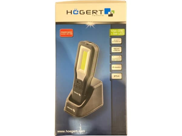 Högert Technik Työpajavalaisin LED-kannalla USB