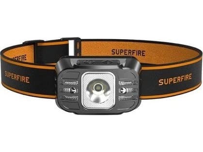 Superfire HL75-X - Hodelykt - LED - 7-modus - 2 W - hvitt/rødt lys