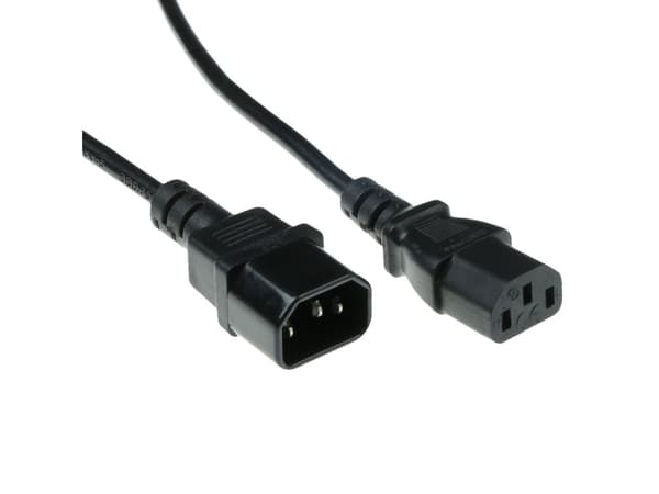 ACT C13 - C14 - 5m 5m C13 liitin C14 liitin Musta virtajohto (AK5032)