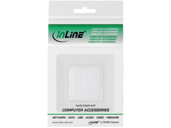 InLine 78501, Vit, Plast, Vanlig, Varje varumärke, TV / FM, 80 mm