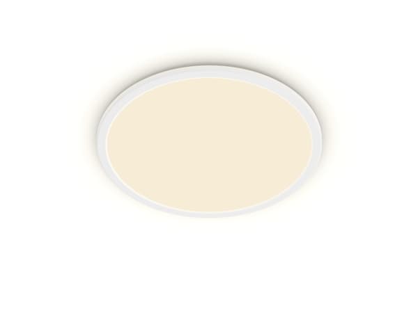 Philips Funksjonell Super Slim-taklampe, 18 W, LED, Ikke-utskiftbare pærer, 1500 lm, IP44, Hvit Hvit