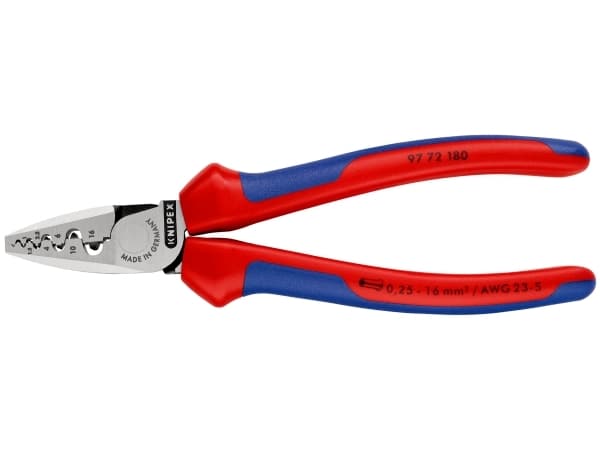 Knipex 97 72 180 Krympetang Kabelsko 0.25 til 16 mm²