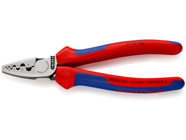 Knipex 97 72 180 Krympetang Kabelsko 0.25 til 16 mm²