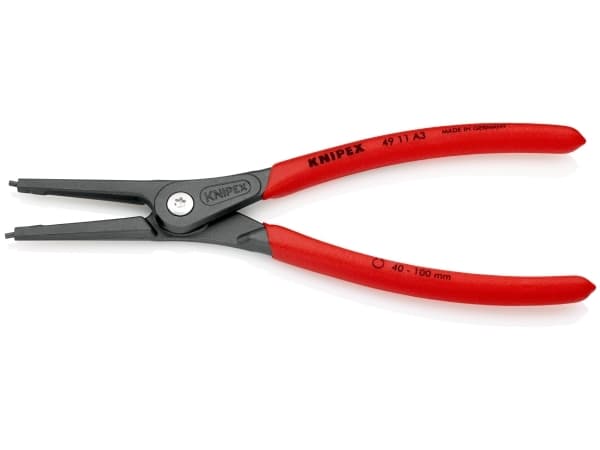 Knipex 49 11 A3, Låsringstång, Kromvanadinstål, Plast, Röd, 225 mm, 270 g