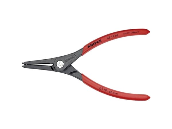 Knipex 49 11 A2, Cirkeltång, Kromvanadiumstål, Plast, Röd, 180 mm, 170 g
