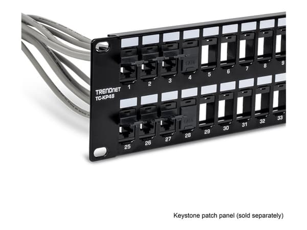 TRENDnet TC-K25C6BK - Modulaarinen tulo - CAT 6 - Musta - TAA-yhteensopiva (25 kpl)