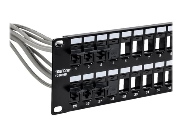 TRENDnet TC-K25C6BK - Modulaarinen tulo - CAT 6 - Musta - TAA-yhteensopiva (25 kpl)