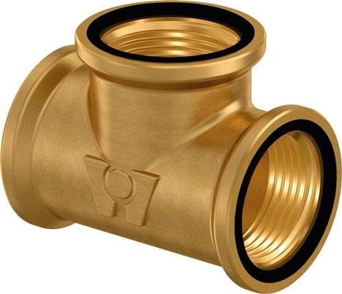 Uponor Wipex T-stk 1 - messing muffe t/PEXrør