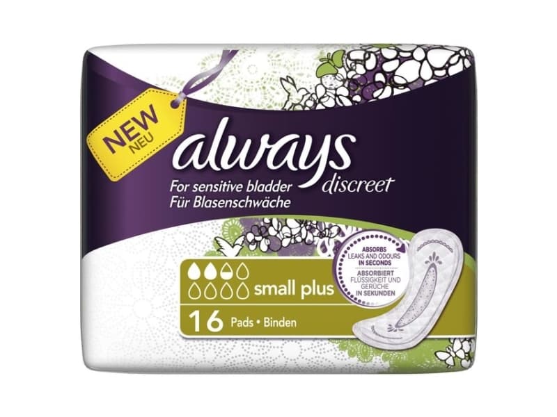 Always Discreet Incontinence Pads Small Plus For Bladder Weakness 16