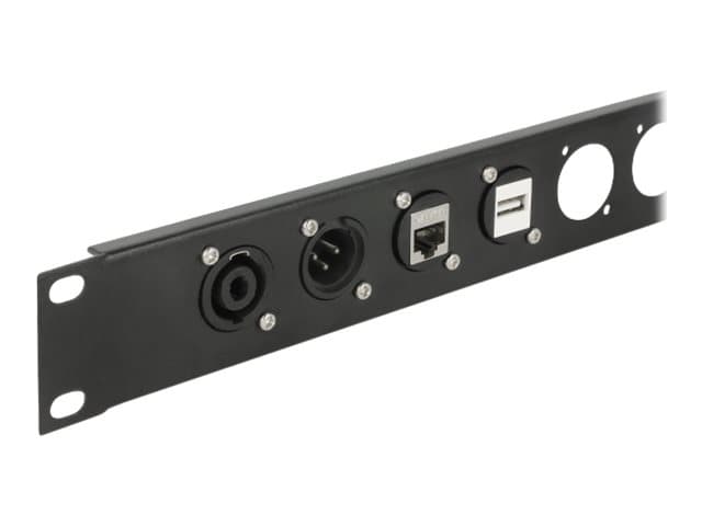 Delock D-Type Module 3.5 mm 3 pin stereo jack female to terminal block - Modulkontaktplatta med insnäppsfästen - kan monteras på panel - minihörlursk