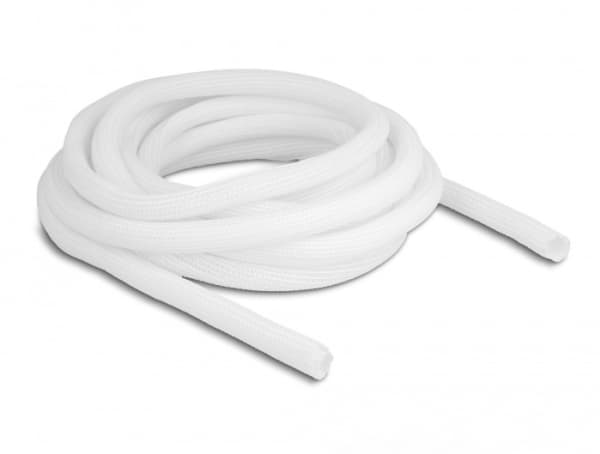 Delock - Flätad ärm - 13 mm diameter - 5 m - vit