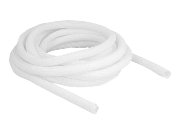 Delock - Flätad ärm - 13 mm diameter - 5 m - vit