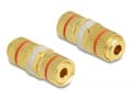 Miniatyrbild 2 av 2: Delock - Audio-adapter - Binding Post till Binding Post - guld, red ring