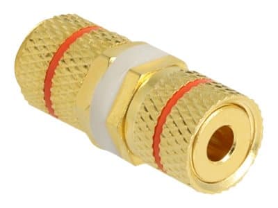 Delock - Audio-adapter - Binding Post till Binding Post - guld, red ring