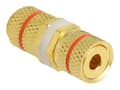 Miniatyrbild 1 av 2: Delock - Audio-adapter - Binding Post till Binding Post - guld, red ring