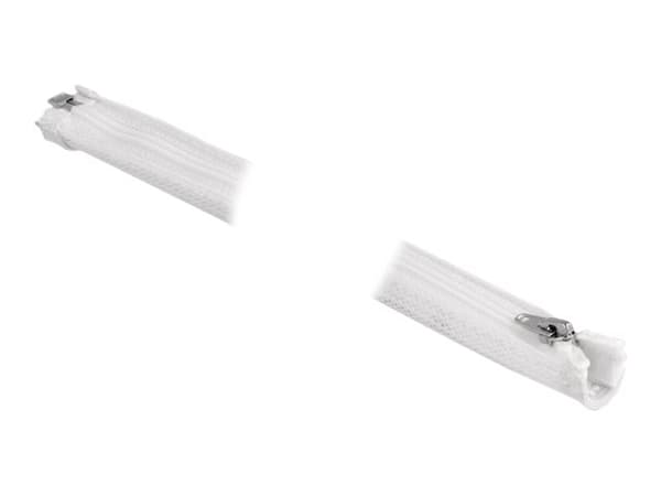 Delock - Flätad ärm - 30 mm diameter with zip fastener - 3 m - vit