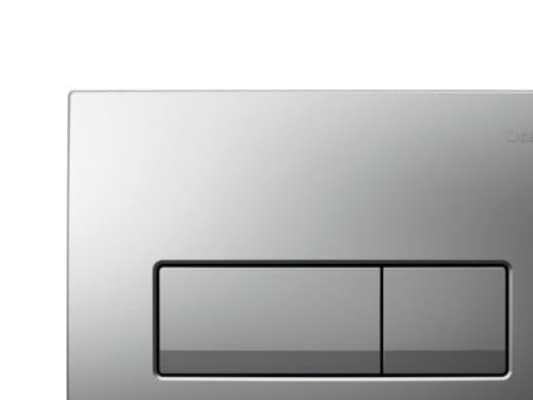 Geberit bejt.plade Delta50 - 246x164x26mm tryktaste mat krom