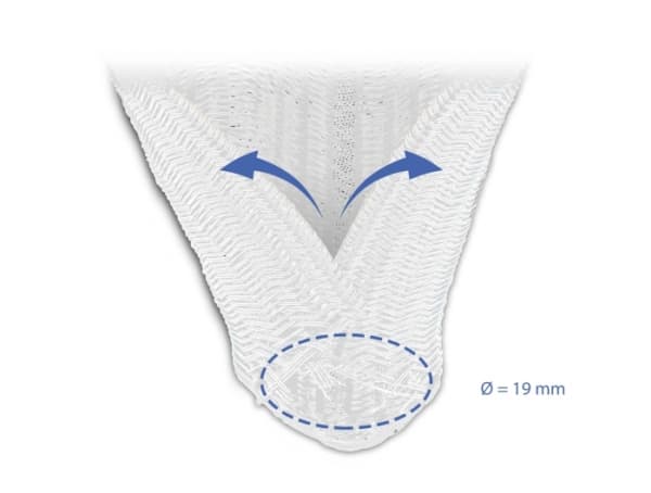 Delock - Flätad ärm - 19 mm diameter - 5 m - vit