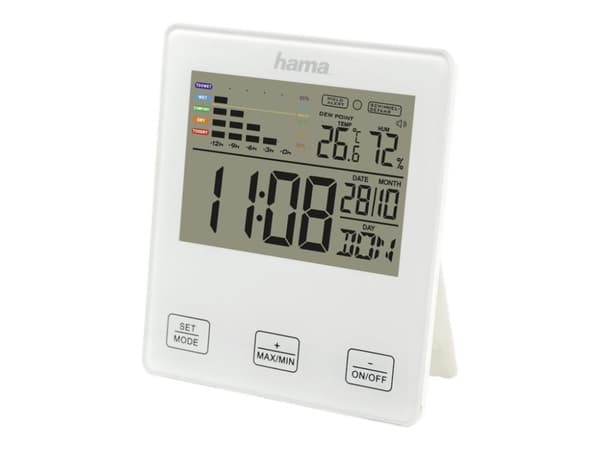 Hama TH-10, Valkoinen, F,°C, Digitaalinen, Akku, AAA, 96 mm