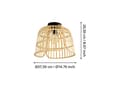 Miniatyrbilde 5 av 5: EGLO Glyneath, 1 ampuller, E27, IP20, Sort, Naturlig, Tre