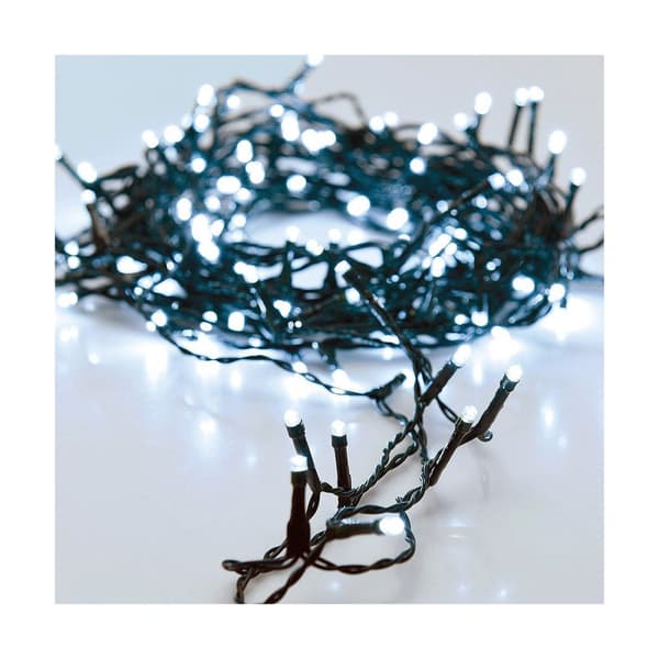 Lysande LED-krans i vit färg för festdekoration - Energisnål och stämningsfull belysning för alla tillfällen.