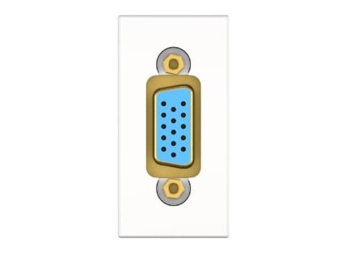 Kindermann 7464000501, VGA, 1 modul/-er, Vit, Plast, 45 mm, 1 styck