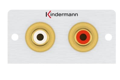Kindermann 7444000410, 2 x RCA, 1 moduuli(t), alumiini, alumiini, 50 mm, 3.2 cm