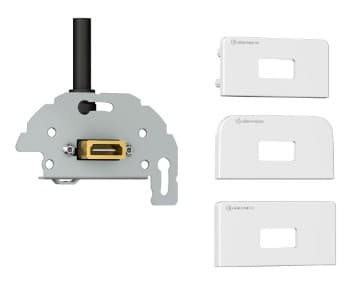 Kindermann 7456000582, HDMI, 1 modul/-er, Silver, Vit, Plast, 2,5 cm, 1 styck