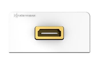 Kindermann 7456000582, HDMI, 1 modul/-er, Silver, Vit, Plast, 2,5 cm, 1 styck Silver, Vit