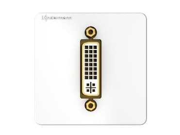 Kindermann 7456000502, DVI-I, 1 modul/-er, Grå, Vit, Plast, 6,5 cm, 1 styck Grå, Vit