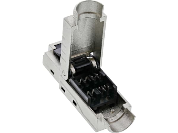 InLine 76204C, RJ-45, Silver, Hankoppling, Rak, Metall, Plast, Cat8.1