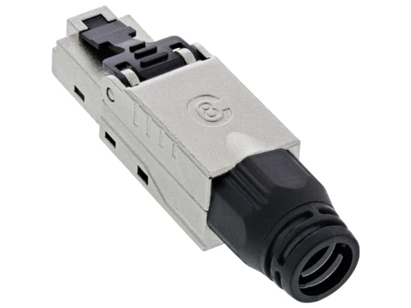 InLine 76204C, RJ-45, Silver, Hankoppling, Rak, Metall, Plast, Cat8.1