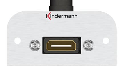 Kindermann 7441000582, HDMI, 1 modul/-er, Gjuten aluminium, Svart, Gjuten aluminium, 54 mm, 3,2 cm Gjuten aluminium, Svart