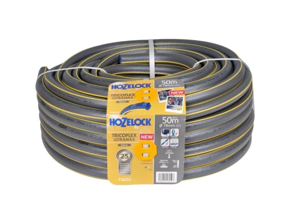 Hozelock 116252, 50 m, Harmaa, Keltainen, Vain letku, PVC-muovi, 1,9 cm, -20 - 40 °C