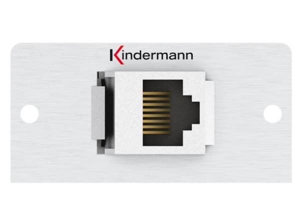 Kindermann 7444000526, RJ-45, 1 modul(er), aluminium, aluminium, 50 mm Gjuten aluminium