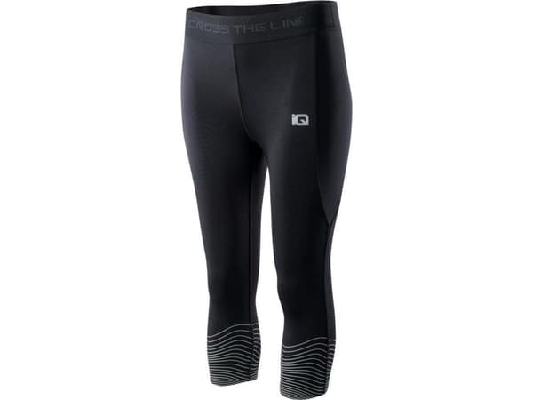 IQ SPODNIE ADIHA 3/4 WMNS Black/REFLECTIVE PATTERN XL