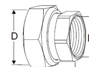 G1/2 -G3/8 pistorasia/pistorasia - Compact-P-kytkentä käytettäväksi kahdella TA COMPACT-DP 3/8/DN10:n kanssa