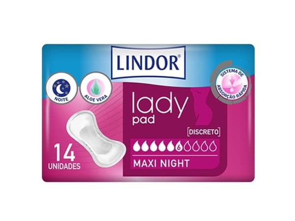 lindor Lady Pad Maxi Night 6 tippaa
