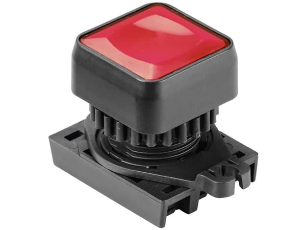 TRU COMPONENTS TC-10344020 S2PRSU-P3R Trykknap Kvadratisk Rød (transparent) 1 stk
