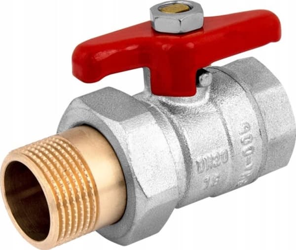 Water ball valve WZ DN20 with screw connection, butterfly, reinforced PHA-005/SM G3/4 WZ PN30 DN20 [10/100]