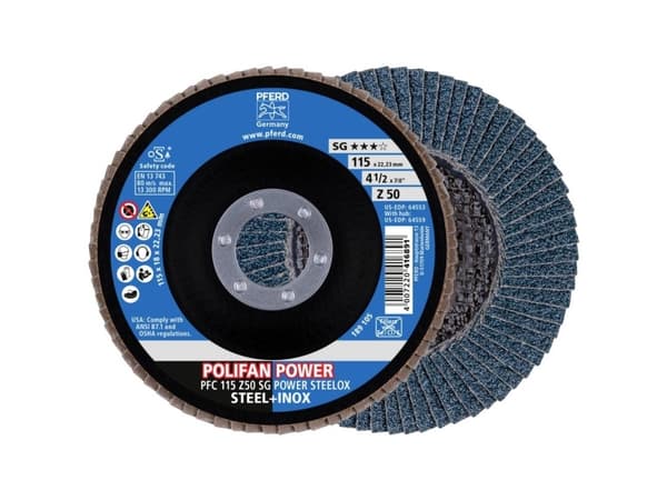 PFERD TOOLS 67785116 Metalskive til slibning Diameter 115 mm Borings-diameter 22.23 mm Rustfrit stål, Stål 10 stk