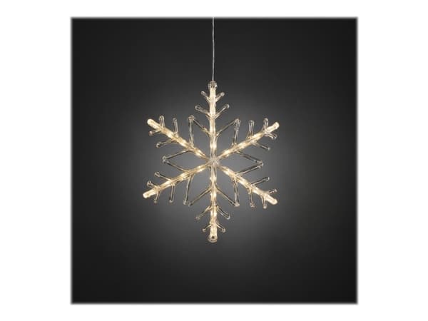 Konstsmide - Dekorasjonshengelampe - LED x 24 - total: 1.44 W - varmt hvitt lys - snowflake - blank