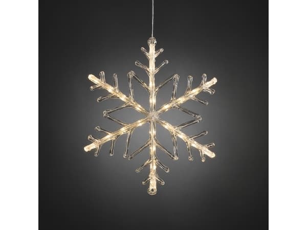 Konstsmide - Dekorasjonshengelampe - LED x 24 - total: 1.44 W - varmt hvitt lys - snowflake - blank