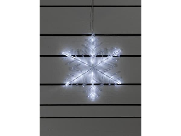 Konstsmide - Dekorasjonshengelampe - LED x 24 - total: 1.44 W - varmt hvitt lys - snowflake - blank
