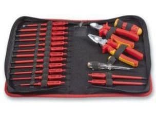 FELO Screwdriver set with interchangeable handle insulated + pliers isolated + insulated cutters 14pcs (06391904)