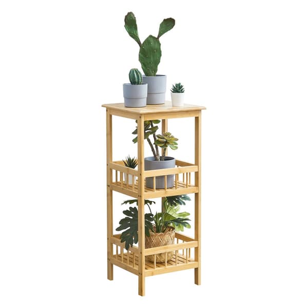 Hylla Pyhäjärvi 79x33x33 cm bambu [en.casa]