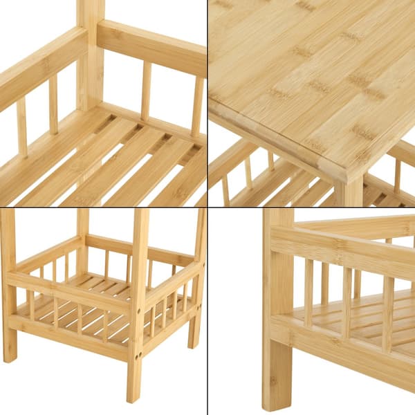 Hylla Pyhäjärvi 79x33x33 cm bambu [en.casa]